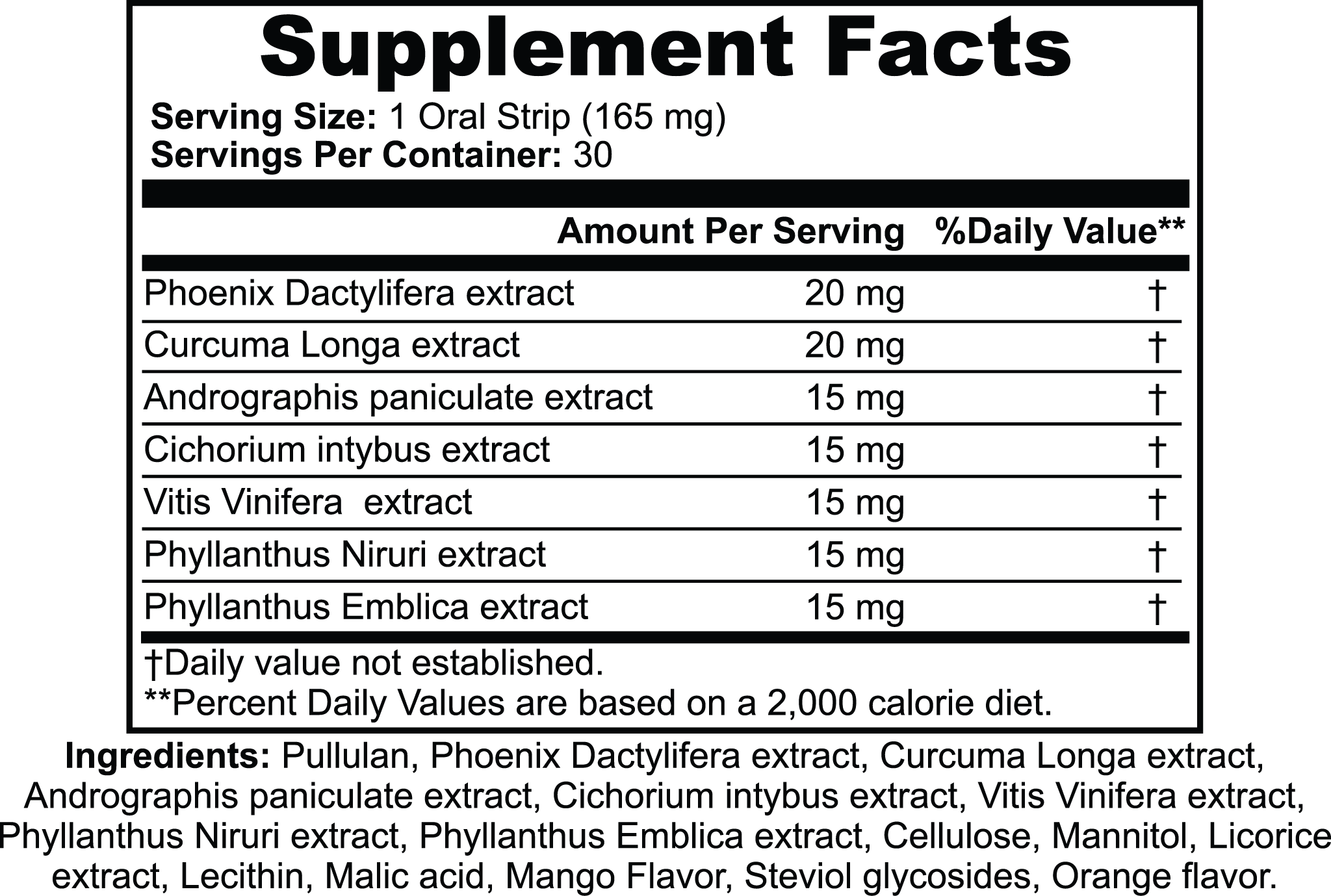 Herbal Supplement Strips – Sleep, Energy & Hydration Support