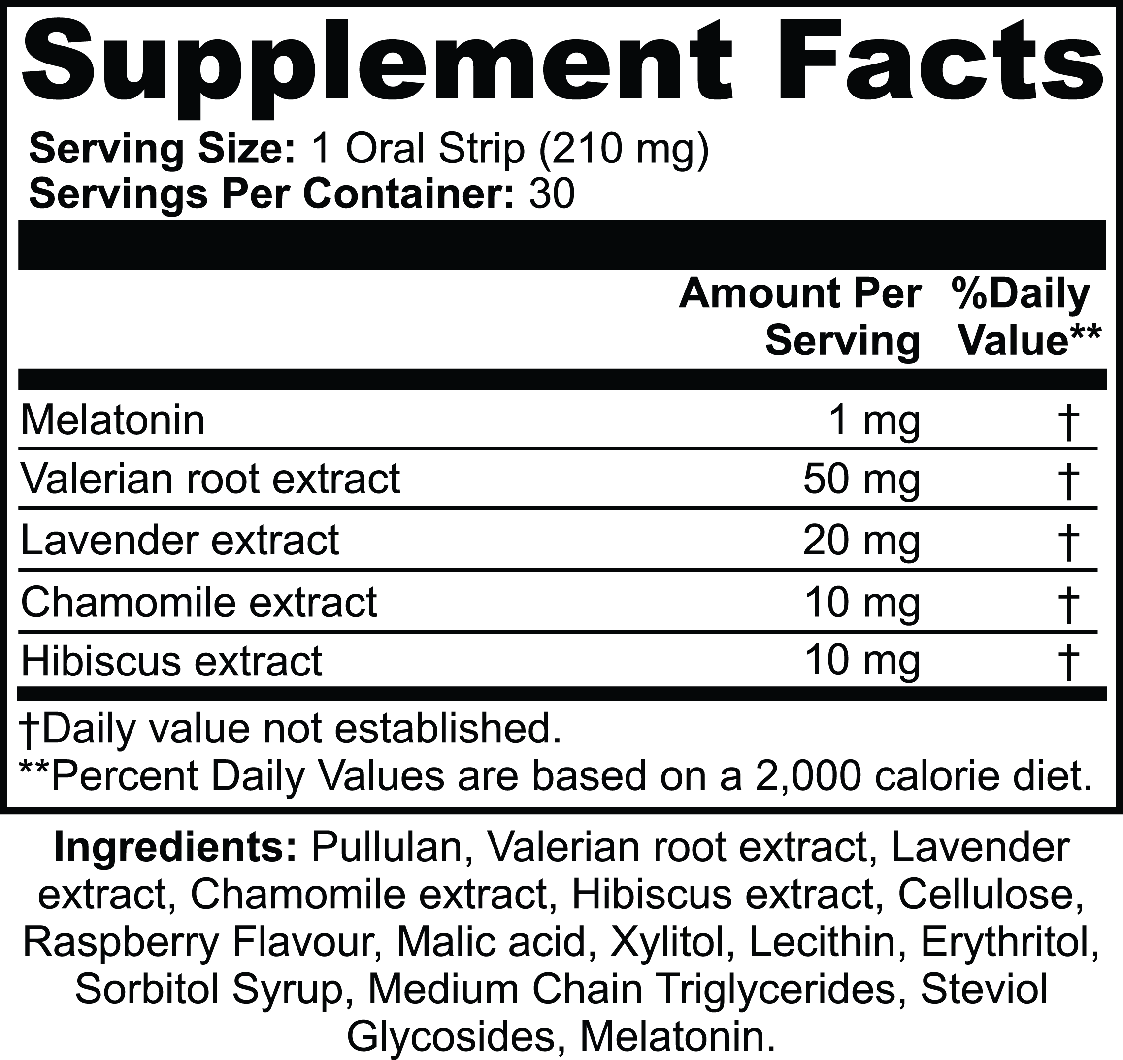 Herbal Supplement Strips – Sleep, Energy & Hydration Support