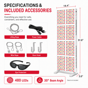 Red Light Therapy & Near Infrared Light Therapy Panel, Full Body, 2400W