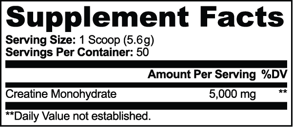Creatine Monohydrate 3 Month Supply